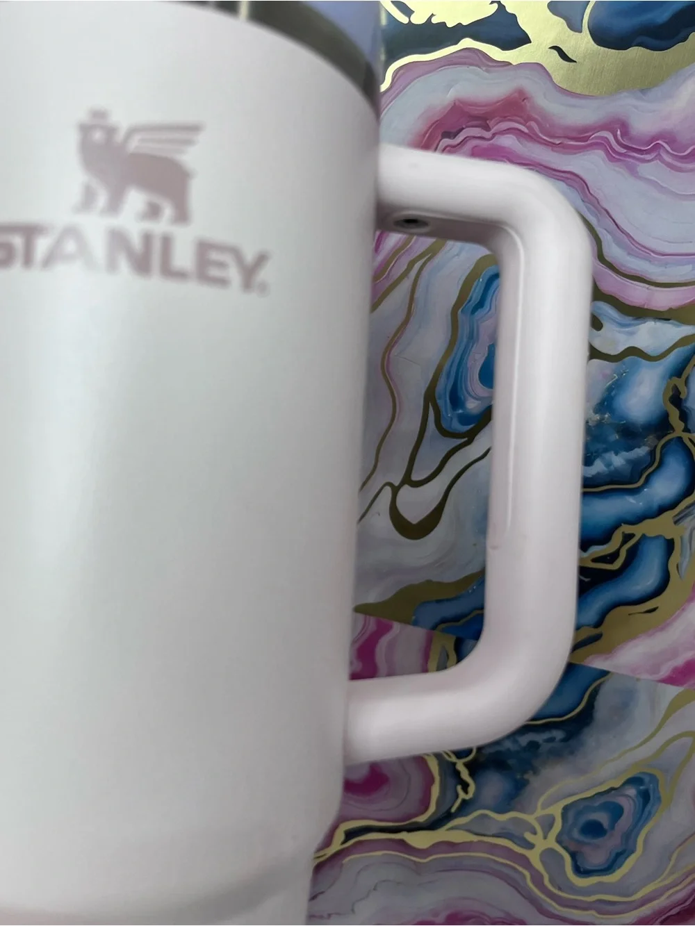 Stanley 30oz Insulated Tumbler Pale Pink with Handle and Straw Dishwasher Safe